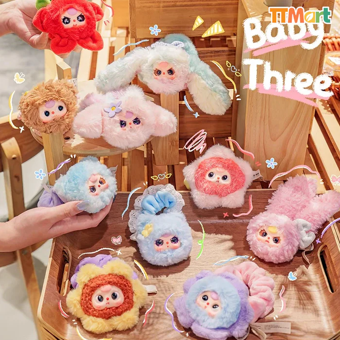 Baby Three Flower Hair Rope Scrunchie Plush Series Blind Box - image 2