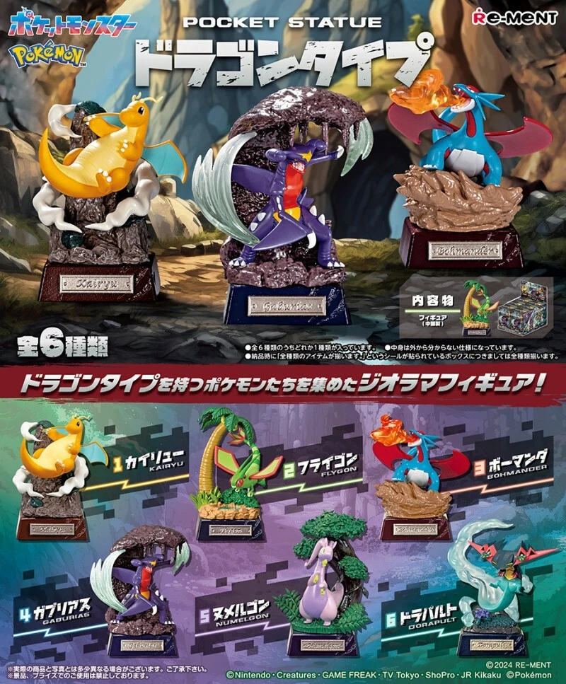 RE-MENT Pokémon Pocket Statue Dragon Type Series Figure