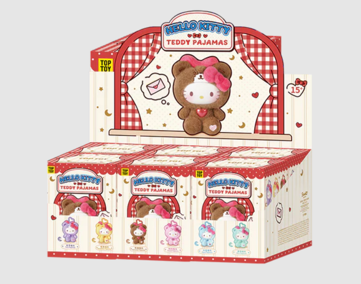 HELLO KITTY Teddy Pajamas Plush Keychain Series Blind Box