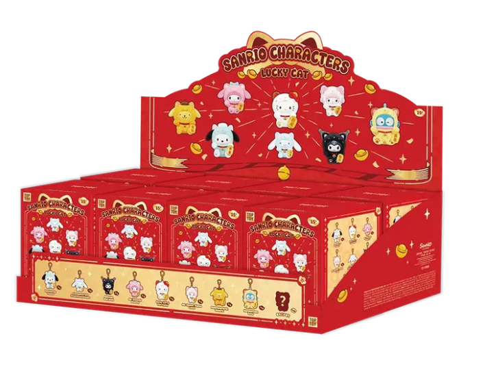 Sanrio Characters Lucky Cat Series Plush Keychain Blind Box