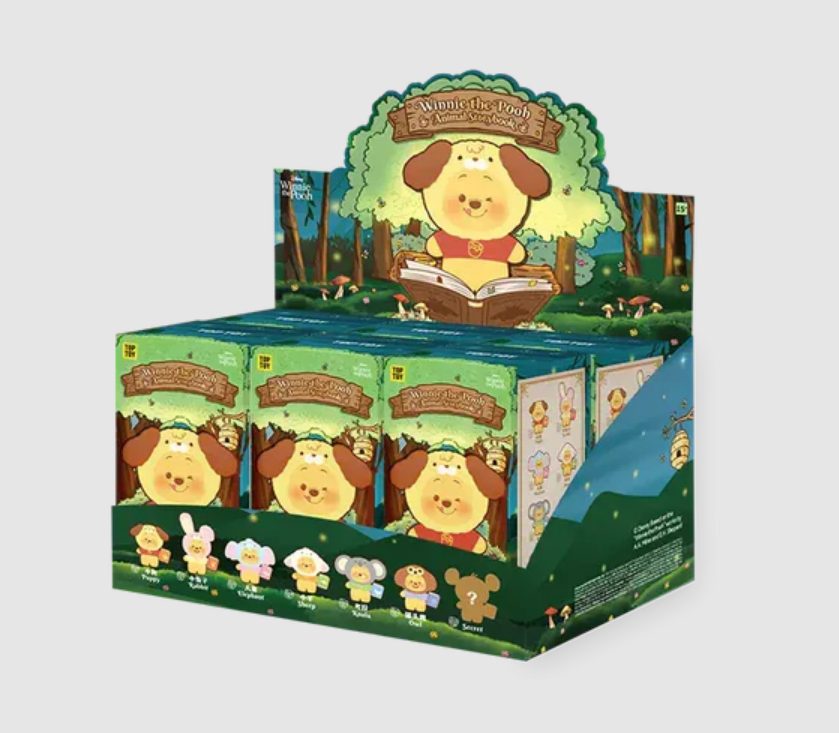 Winnie The Pooh Animal Storybook Series Plush Keychain Blind Box