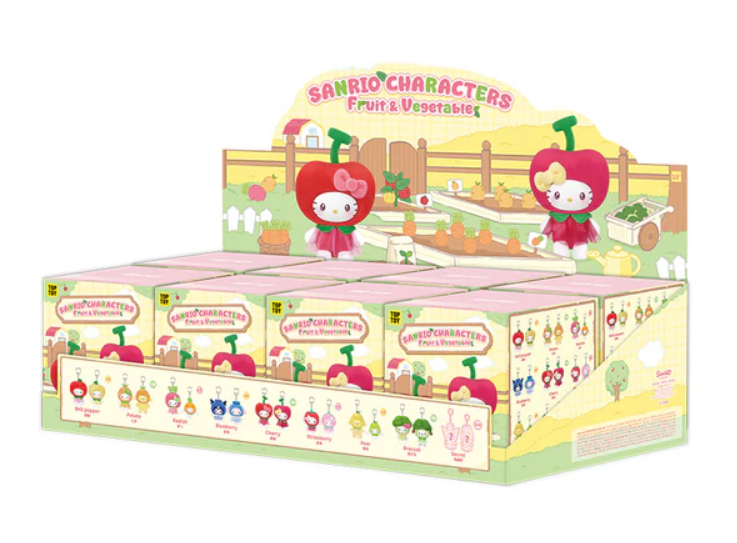 Sanrio Characters Fruit & Vegetable Series Mini Vinyl Keychain Pendant Blind Box