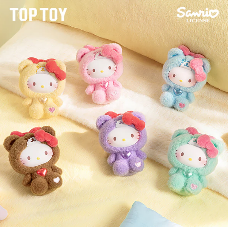 Hello Kitty Teddy Pajamas Plush Keychain Series Blind Box - image 2